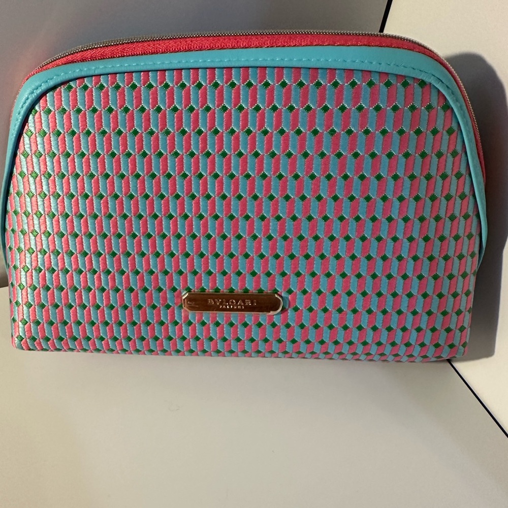 Bulgari Pink and Blue Cosmetic Case